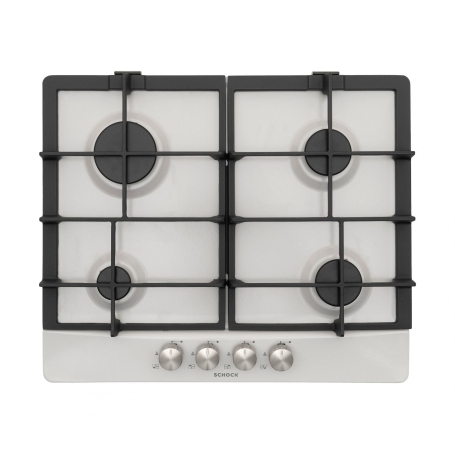 SCHOCK STP64H16 PIANO COTTURA 60CM 4 FUOCHI A GAS COLORE NEW ALUMINA