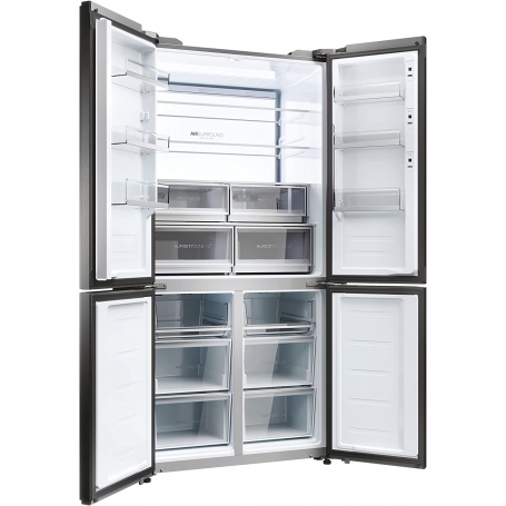 HAIER HCW9919ESGB FRIGORIFERO 4 PORTE 586LT TOTAL NO FROST DISPLAY TOUCH WIFI CLASSE E COLORE NERO