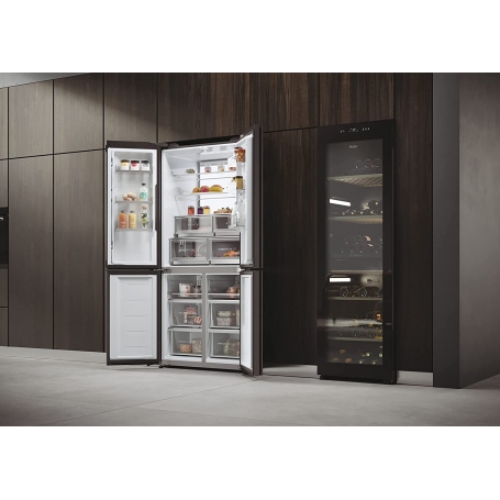 HAIER HCW9919ESGB FRIGORIFERO 4 PORTE 586LT TOTAL NO FROST DISPLAY TOUCH WIFI CLASSE E COLORE NERO