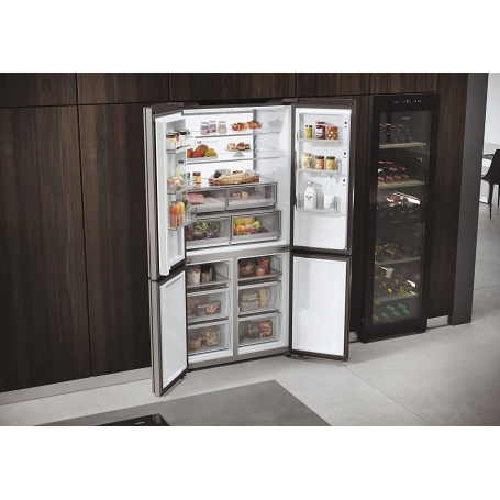 HAIER HCW9919ESGB FRIGORIFERO 4 PORTE 586LT TOTAL NO FROST DISPLAY TOUCH WIFI CLASSE E COLORE NERO