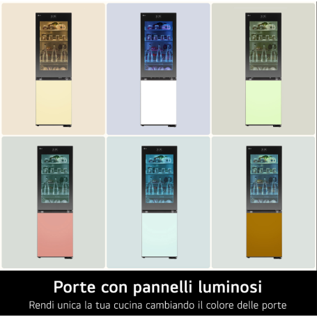 LG GBG719MDNN FRIGORIFERO COMBINATO INSTAVIEW MULTICOLORE 352LT NO FROST CLASSE D