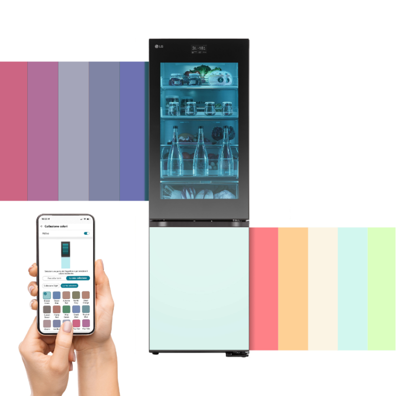 LG GBG719MDNN FRIGORIFERO COMBINATO INSTAVIEW MULTICOLORE 352LT NO FROST CLASSE D
