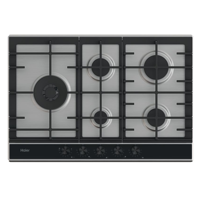HAIER HAHG7WL5XH PIANO COTTURA DA INCASSO 75CM GRIGLIE IN GHISA COLORE INOX - PROMO