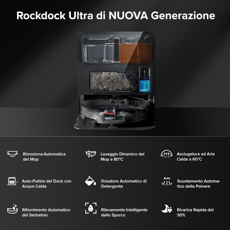 ROBOROCK SAROS 10 ROBOT ASPIRAPOLVERE...