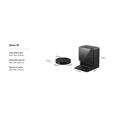 ROBOROCK SAROS 10 ROBOT ASPIRAPOLVERE ULTRASOTTILE - SAROS10