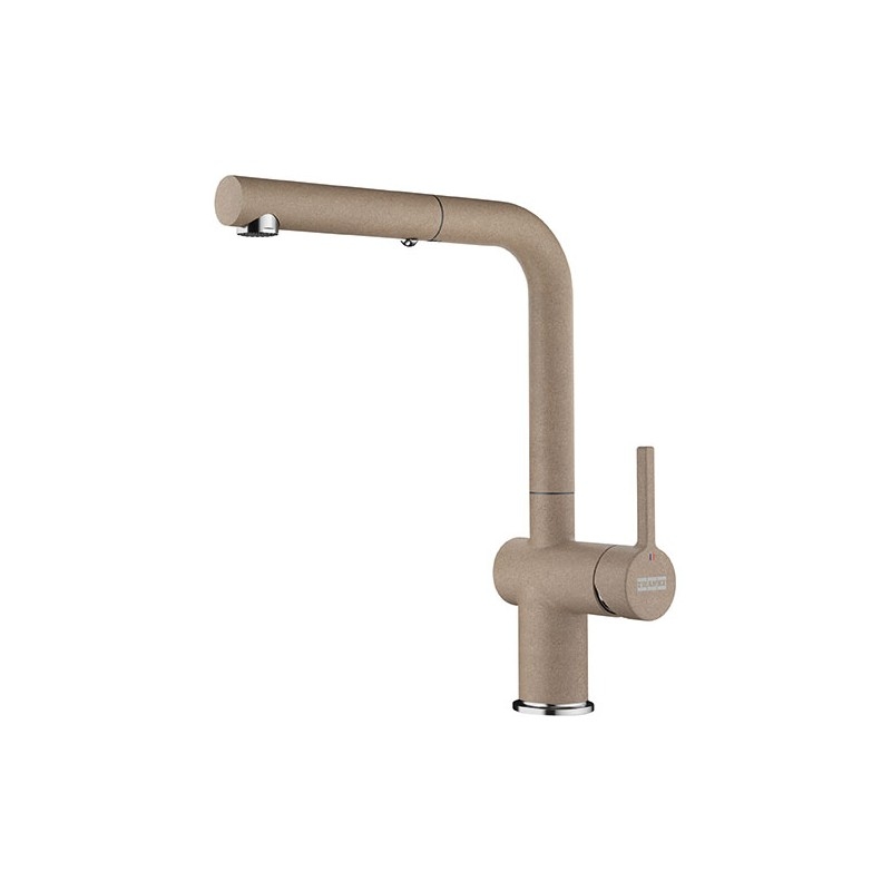FRANKE 115.0653.389 MISCELATORE MONOCOMANDO CON DOCCETTA ESTRAIBILE COLORE OYSTER
