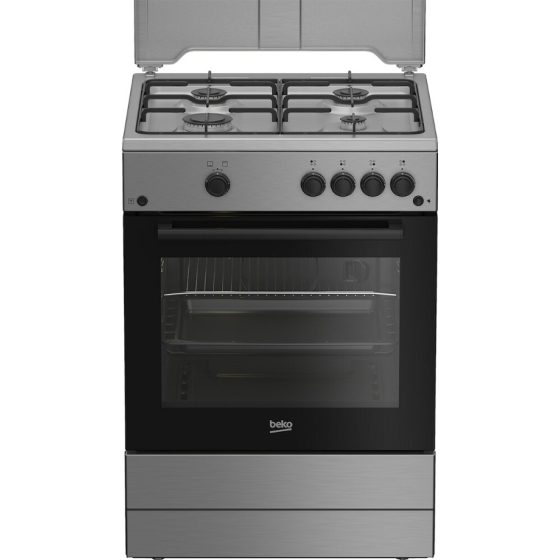 BEKO FBG62010DX CUCINA 60x60 4 FUOCHI CON FORNO A GAS 64LT - INOX