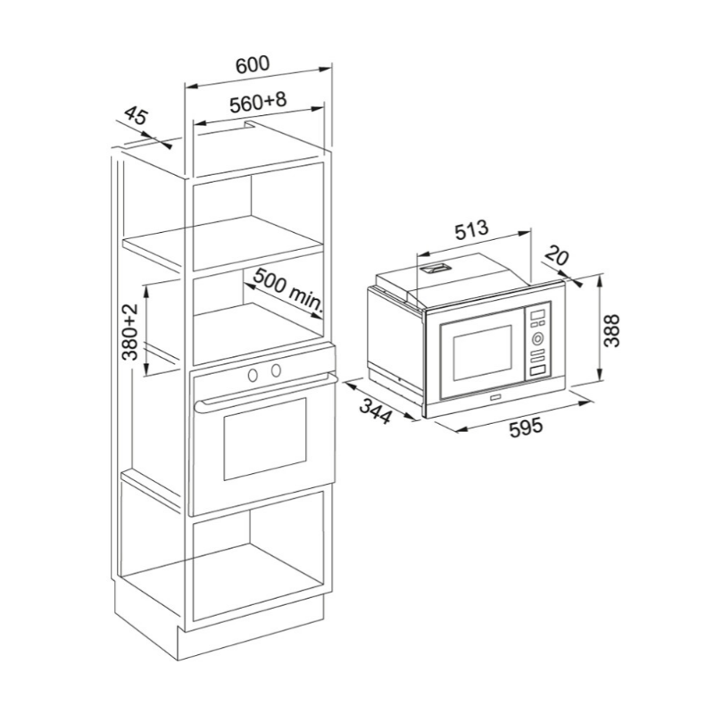 FRANKE FSL 20 MW XS FORNO A MICROONDE DA...