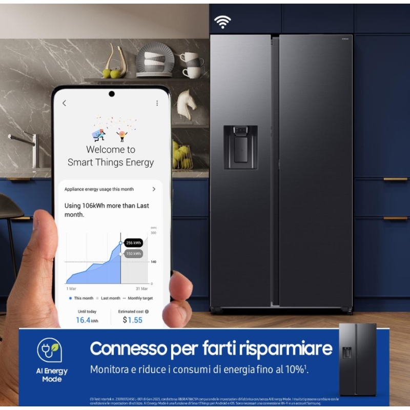 SAMSUNG RS80F66KBFEF FRIGORIFERO SIDE BY SIDE...