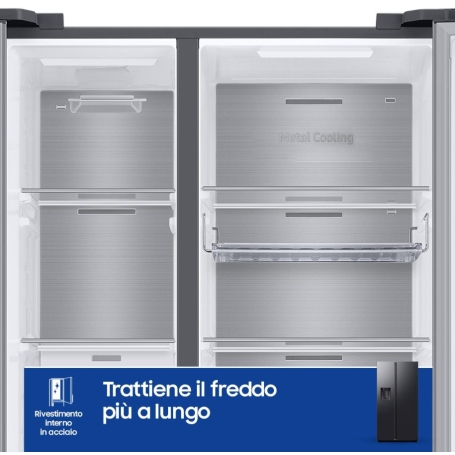 SAMSUNG RS80F66KBFEF FRIGORIFERO SIDE BY SIDE NO FROST 635LT WIFI DISPENSER CLASSE B ANTRACITE