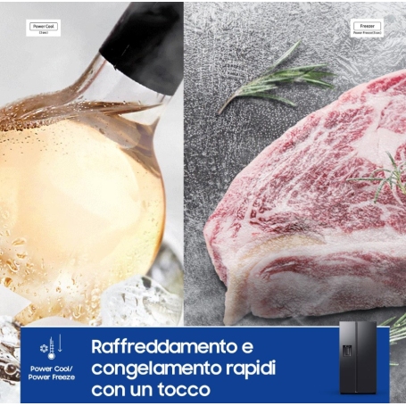 SAMSUNG RS80F66KBFEF FRIGORIFERO SIDE BY SIDE NO FROST 635LT WIFI DISPENSER CLASSE B ANTRACITE