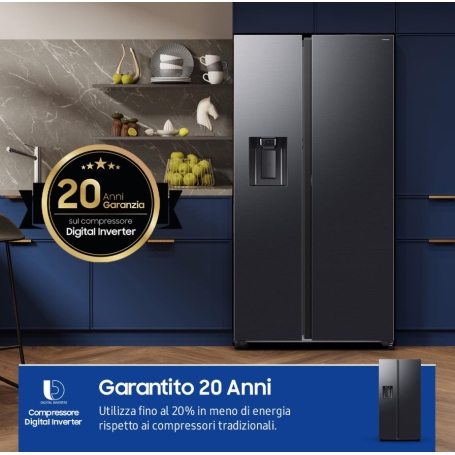 SAMSUNG RS80F66KBFEF FRIGORIFERO SIDE BY SIDE NO FROST 635LT WIFI DISPENSER CLASSE B ANTRACITE