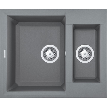 ELLECI LMY15073 SERIE EASY LAVELLO 60X50 CM 2 VASCHE COLORE TITANIO - PROMO