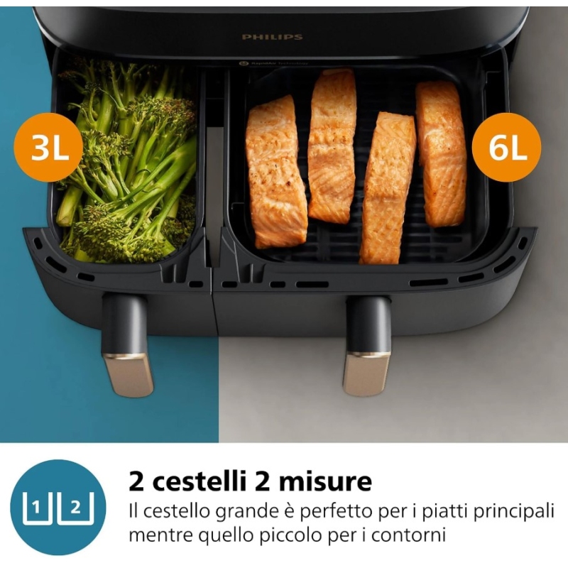 PHILIPS AIRFRYER SERIE 3000 FRIGGITRICE AD ARIA...