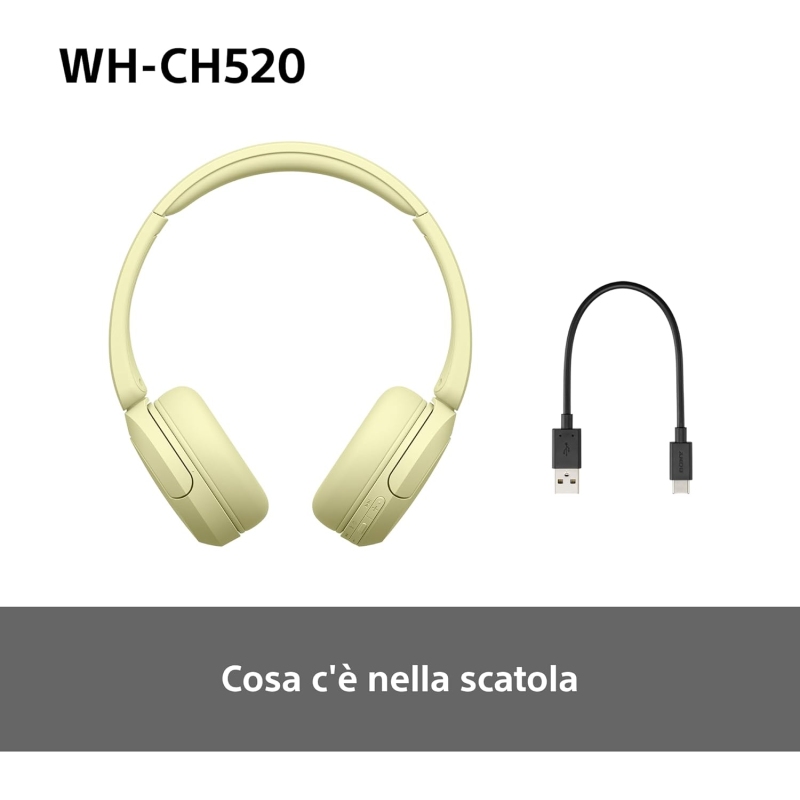 SONY WHCH520Y.CE7 CUFFIE ON EAR WIRELESS...