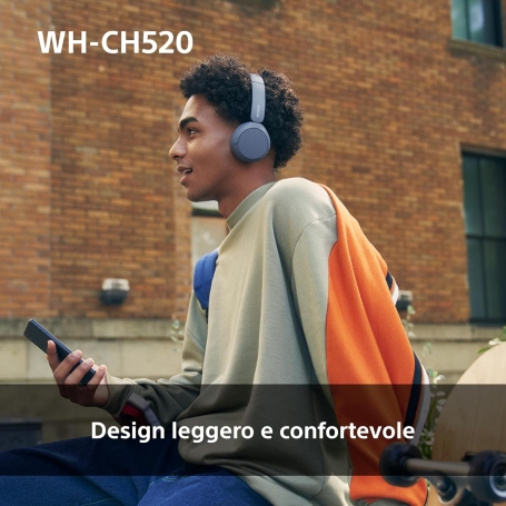 SONY WHCH520Y.CE7 CUFFIE ON EAR WIRELESS BLUETOOTH SENZA FILI - GIALLO