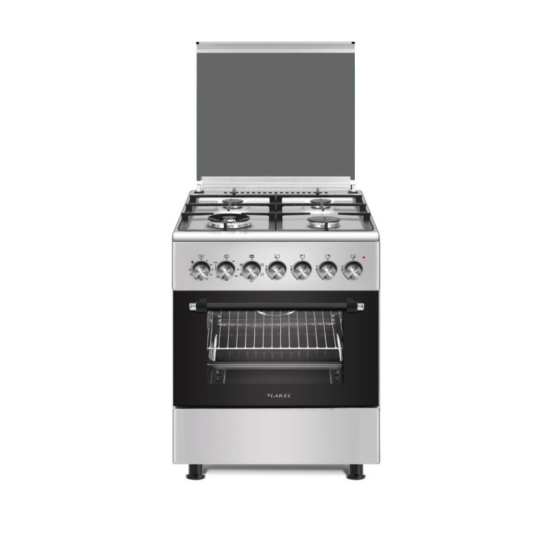 LAREL L60EX CUCINA 60X60 4 FUOCHI A GAS E FORNO ELETTRICO - INOX
