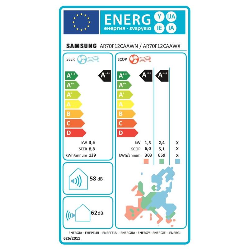 SAMSUNG F-AR12EL2 KIT CLIMATIZZATORE 12000 BTU...