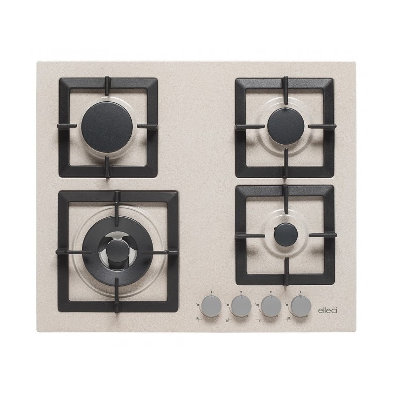 OUTLET ELLECI O-PGSP60151WS PIANO COTTURA DA INCASSO 60CM 4 FUOCHI A GAS COLORE AVENA - CON DIFETTI