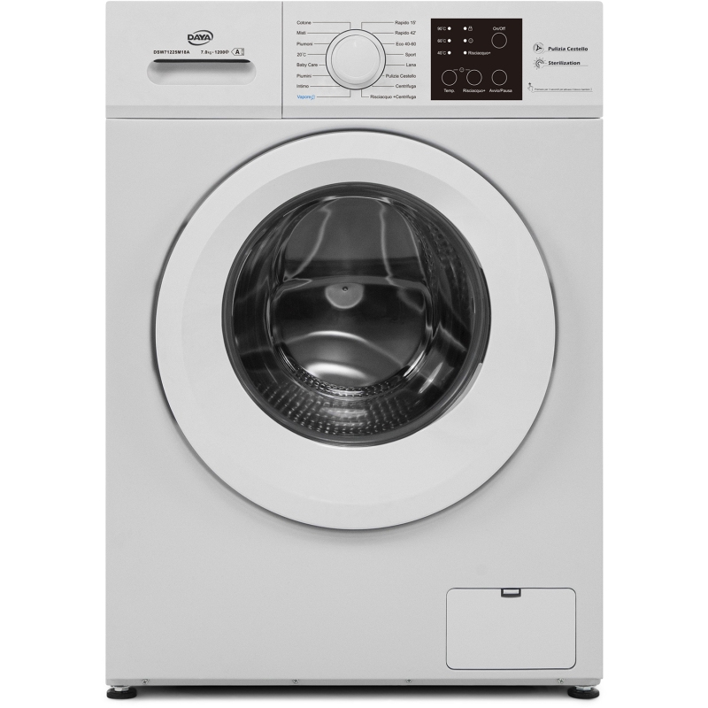 DAYA DSW71225M18A1 LAVATRICE SLIM 44CM 7KG 1200 GIRI CLASSE A