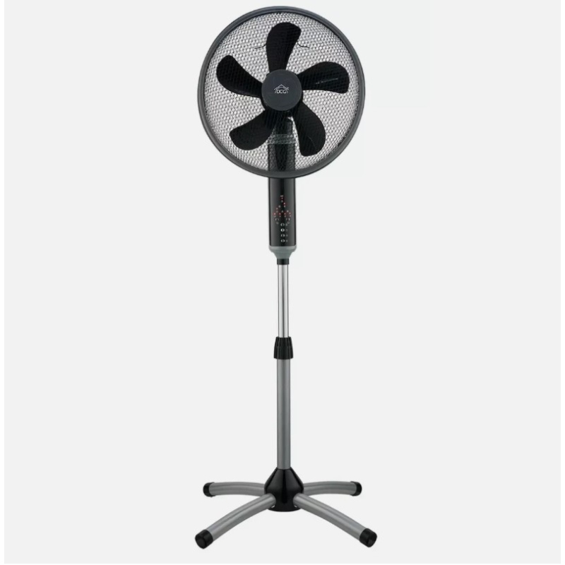DCG VE1648TT VENTILATORE A PIANTANA OSCILLAZIONE 360°C CON TELECOMANDO - NERO