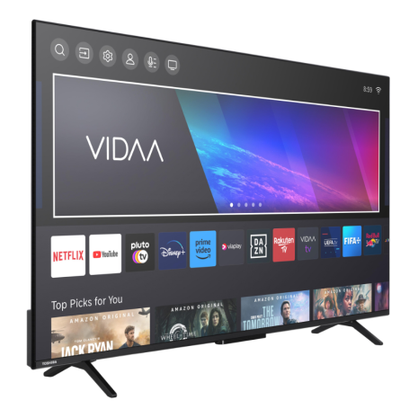 TOSHIBA 55QV2463DA TV LED 55'' SMART TV UHD 4K COLORE NERO