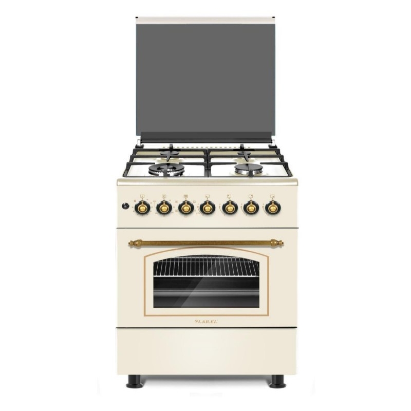 LAREL L60RBG CUCINA 60X60 4 FUOCHI A GAS FORNO A GAS COLORE CREMA