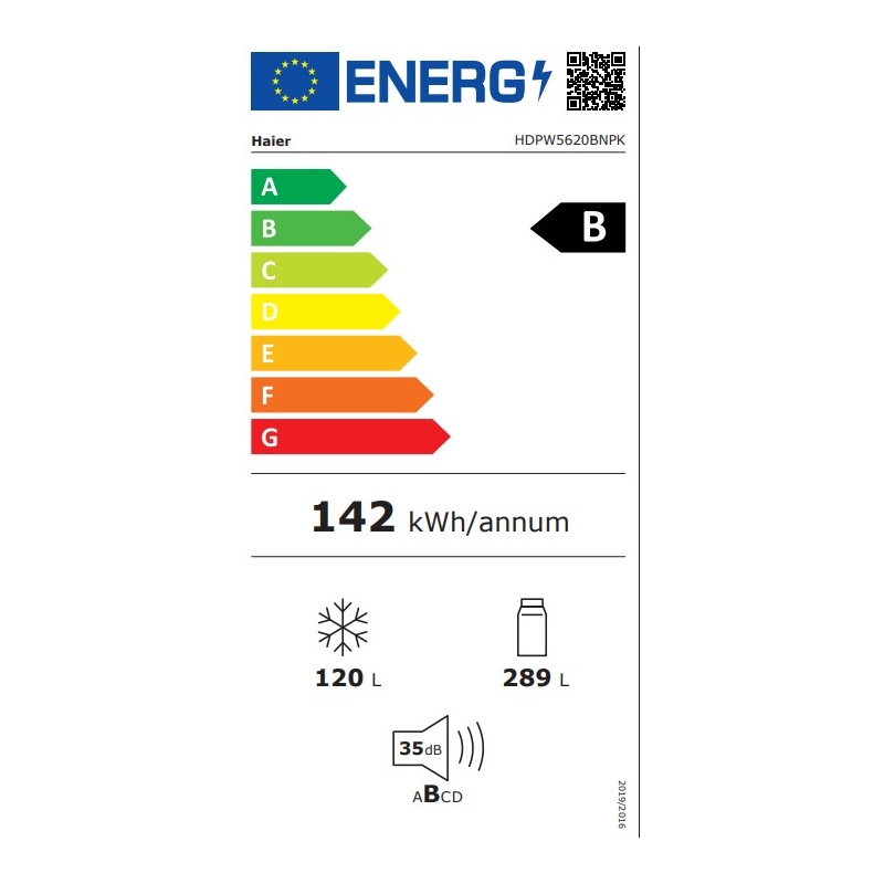 HAIER HDPW5620BNPK FRIGORIFERO COMBINATO NO...