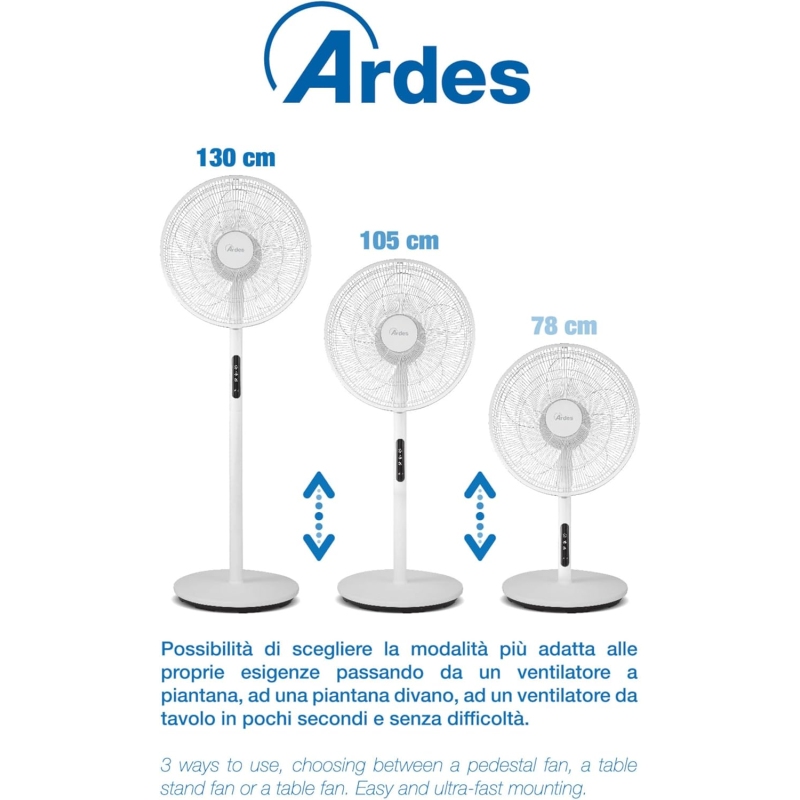 ARDES AR5PR4003 VENTILATORE A PIANTANA ALTEZZA...