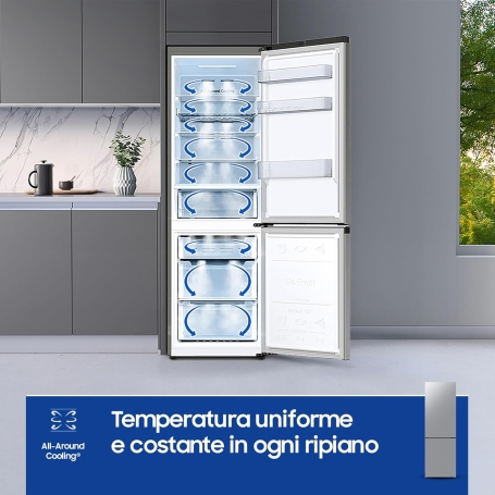 SAMSUNG RB33B610ESA FRIGORIFERO COMBINATO 344 LT TOTAL NO FROST CLASSE E INOX