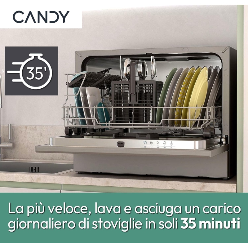 CANDY CP 6E51LS LAVASTOVIGLIE COMPATTA LIBERA...