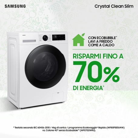 SAMSUNG WD90DG5G34BE/ET LAVASCIUGA SLIM 48CM 9/5KG 1400 GIRI WIFI VAPORE CLASSE A/E