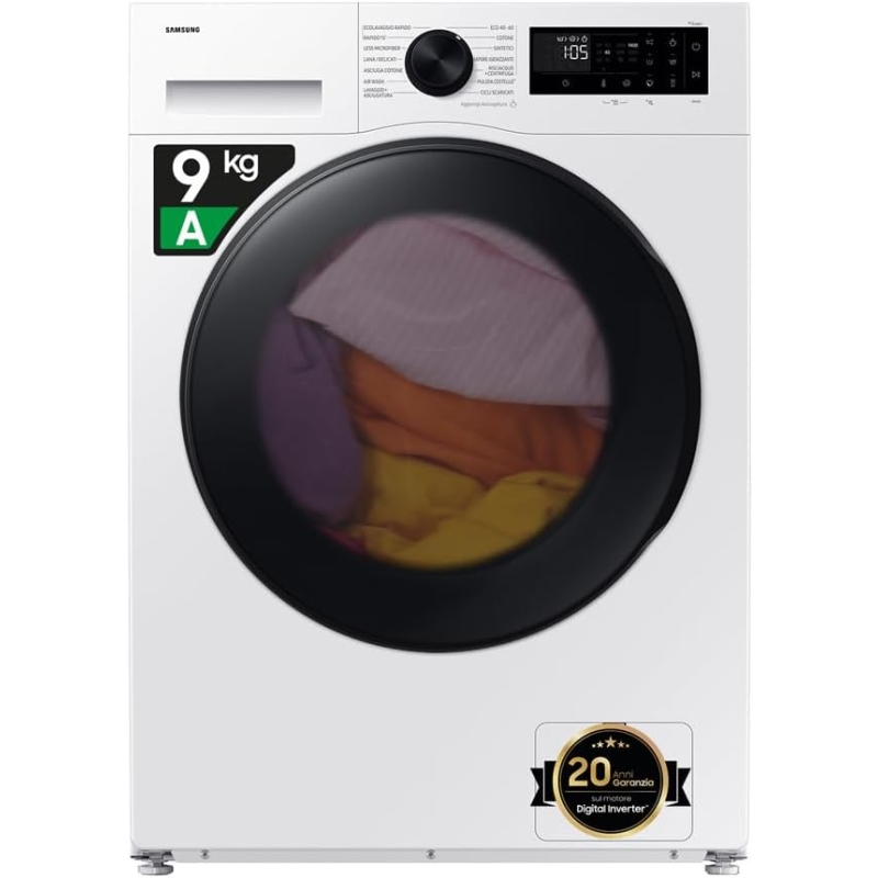 SAMSUNG WD90DG5G34BE/ET LAVASCIUGA SLIM 48CM 9/5KG 1400 GIRI WIFI VAPORE CLASSE A/E