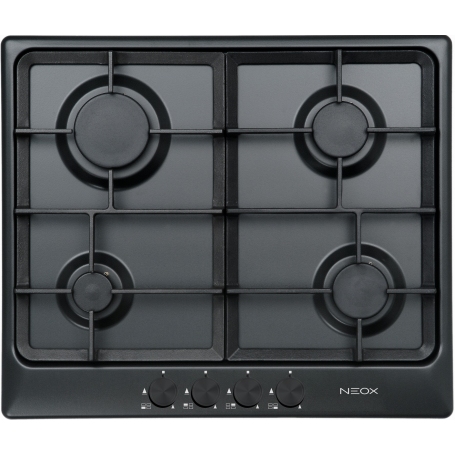 NEOX A0604VNGC ECO LINE 60 PIANO COTTURA 60CM 4 FUOCHI A GAS - NERO MATT