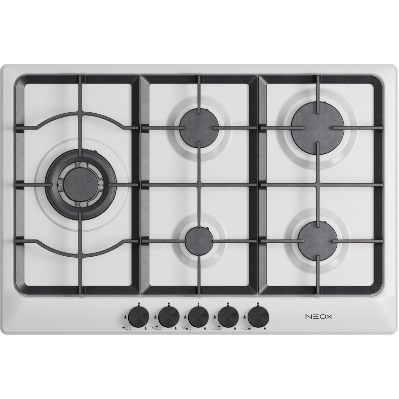 NEOX A0755VPGC ECO LINE 75 PIANO COTTURA 75CM 5 FUOCHI A GAS - BIANCO