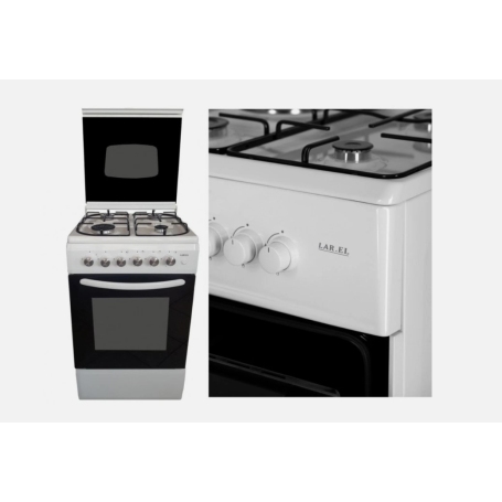 LAREL L5005VB CUCINA 50X50 4 FUOCHI A GAS E FORNO A GAS - BIANCA