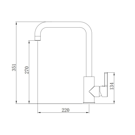 ELLECI MGKD0140 DRIVE MISCELATORE MONOCOMANDO A CANNA ALTA COLORE NERO