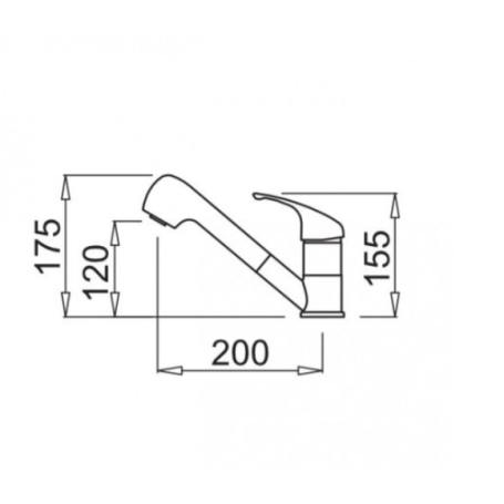 ELLECI MGKVEN51 MISCELATORE MONOCOMANDO CON DOCCETTA ESTRAIBILE COLORE AVENA
