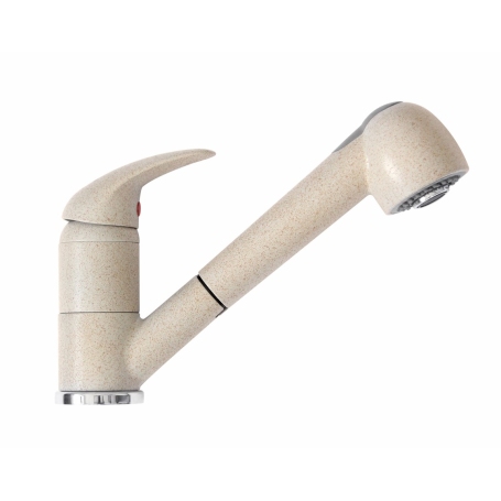 GLEM GAS MIXDS MISCELATORE MONOCOMANDO CON DOCCETTA ESTRAIBILE COLORE SABBIA