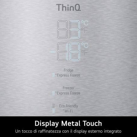 LG GBB569NSAGB FRIGORIFERO COMBINATO TOTAL NO FROST 462LT WIFI 70CM CLASSE D INOX