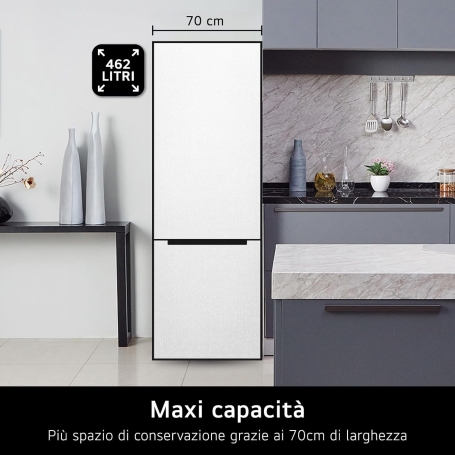 LG GBB569NSAGB FRIGORIFERO COMBINATO TOTAL NO FROST 462LT WIFI 70CM CLASSE D INOX