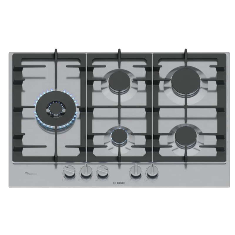 BOSCH PCS7A5I90 PIANO COTTURA DA 75CM 5 FUOCHI A GAS TRIPLA CORONA INOX