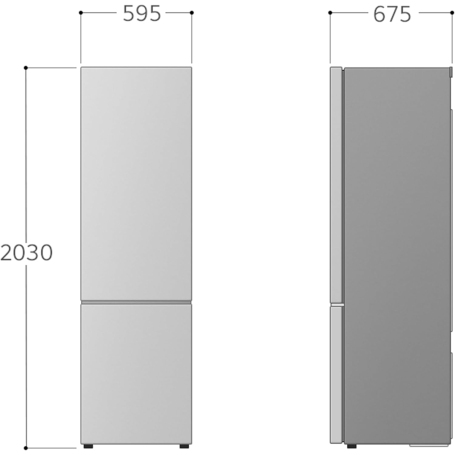 LG GBV7280BMB FRIGORIFERO COMBINATO 387LT NO FROST CLASSE B ARGENTO