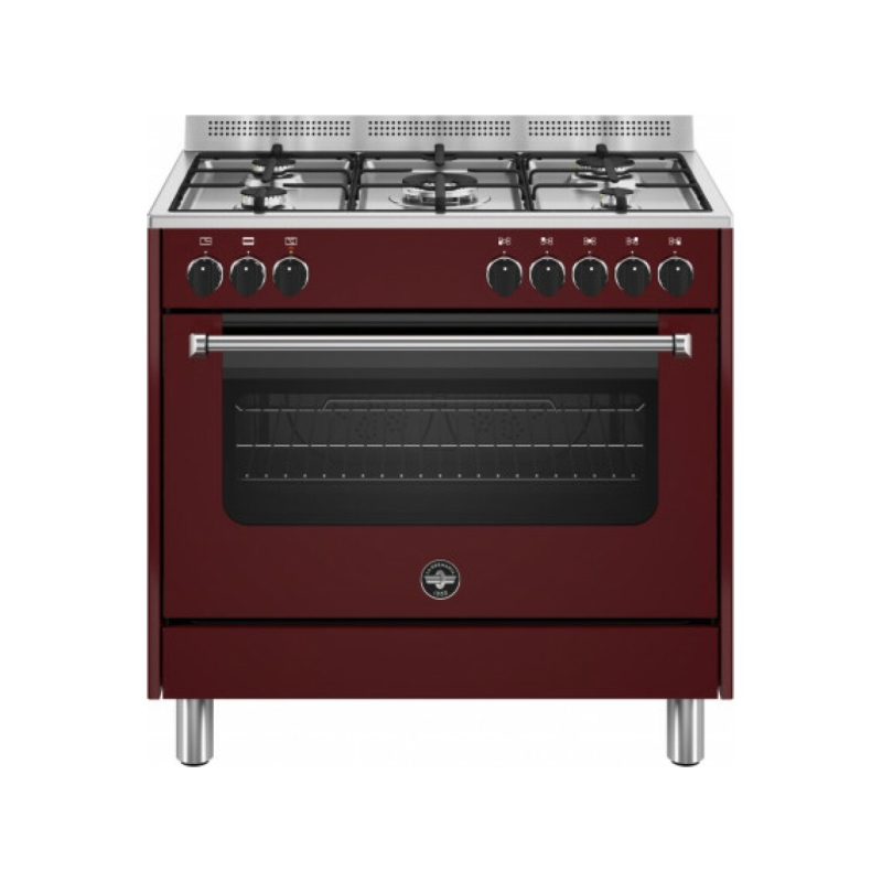 LA GERMANIA AMN965EVIV CUCINA 90X60 5 FUOCHI A GAS FORNO ELETTRICO COLORE VINO - AMN965EVIV24/VINO