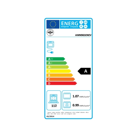 LA GERMANIA AMN965ENEV CUCINA 90X60 5 FUOCHI A GAS FORNO ELETTRICO COLORE NERO - AMN965ENEV24/BLK