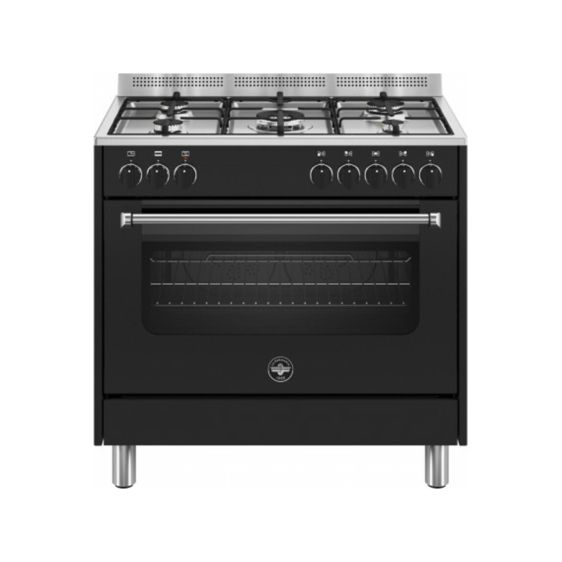 LA GERMANIA AMN965ENEV CUCINA 90X60 5 FUOCHI A GAS FORNO ELETTRICO COLORE NERO - AMN965ENEV24/BLK