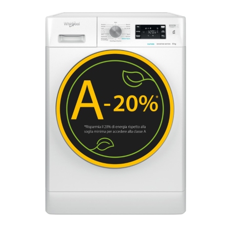 WHIRLPOOL FFB 848 BSV IT LAVATRICE 8KG 1400 GIRI INVERTER VAPORE WIFI CLASSE A - FFB848BSVIT