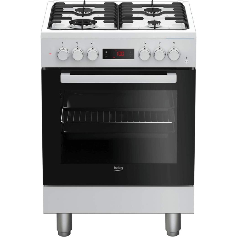 OUTLET BEKO O-FSE62110DWF CUCINA 60X60 4 FUOCHI A GAS FORNO ELETTRICO MULTIFUNZIONE 66LT CLASSE A COLORE BIANCA - CON DIFETTI