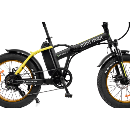 ARGENTO MINIMAX YELLOW BICICLETTA ELETTRICA RUOTE 20" AUTONOMIA 70KM - AR-BI-220009