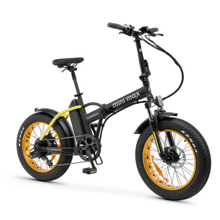 ARGENTO MINIMAX YELLOW BICICLETTA ELETTRICA RUOTE 20" AUTONOMIA 70KM - AR-BI-220009